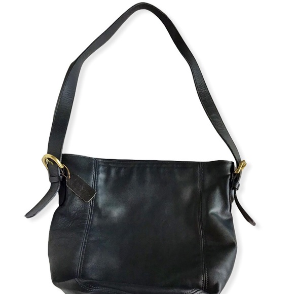 Coach Vintage Soho Blue Bucket Leather Shoulder Bag 0052-104